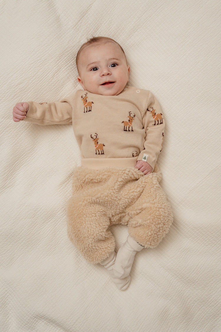 LITTLE DUTCH. Knitted Christmas sweater reindeers