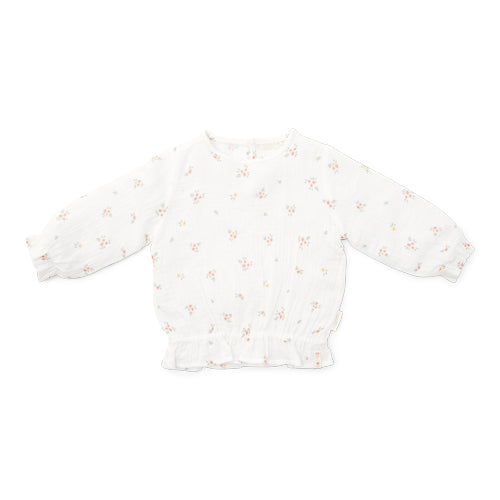 LITTLE DUTCH. Blouse long sleeve muslin White Meadows