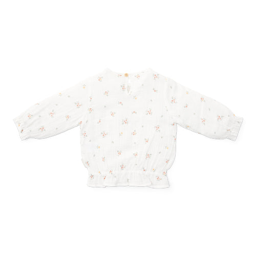 LITTLE DUTCH. Blouse long sleeve muslin White Meadows