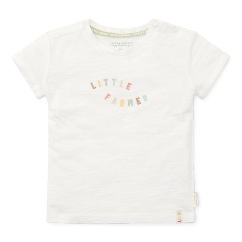 LITTLE DUTCH. Μπλουζάκι κοντομάνικο Off White Little Farmer