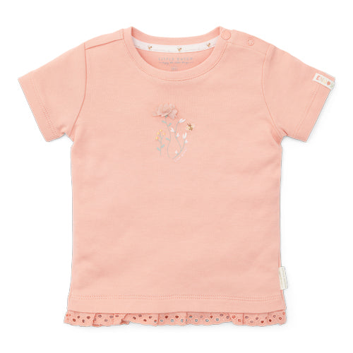 LITTLE DUTCH. Μπλουζάκι κοντομάνικο Flower Pink