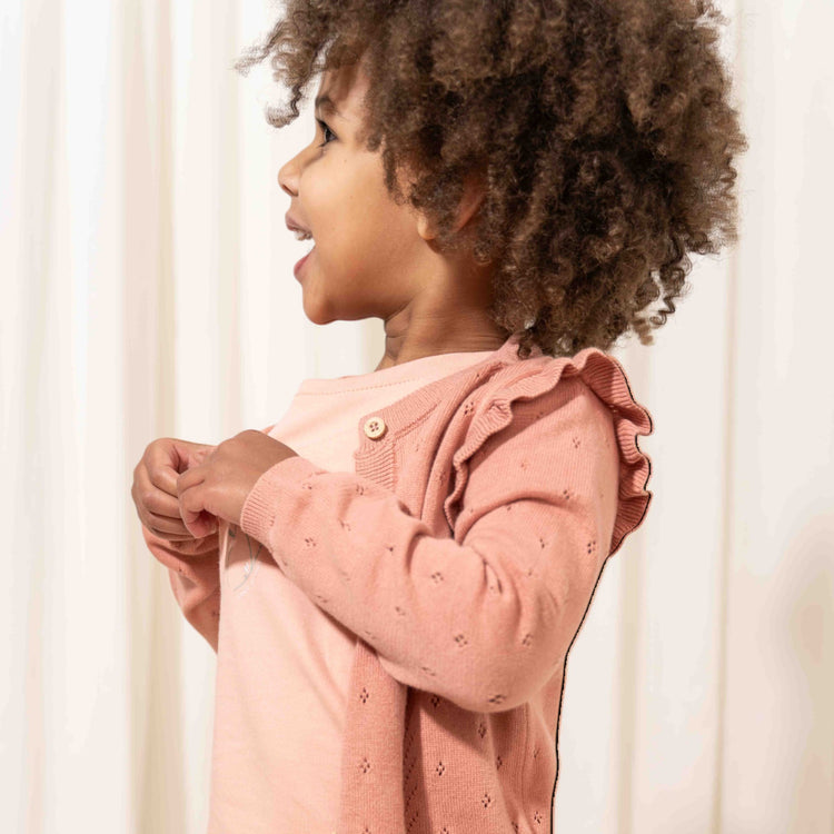LITTLE DUTCH. Knitted cardigan Rose Pink
