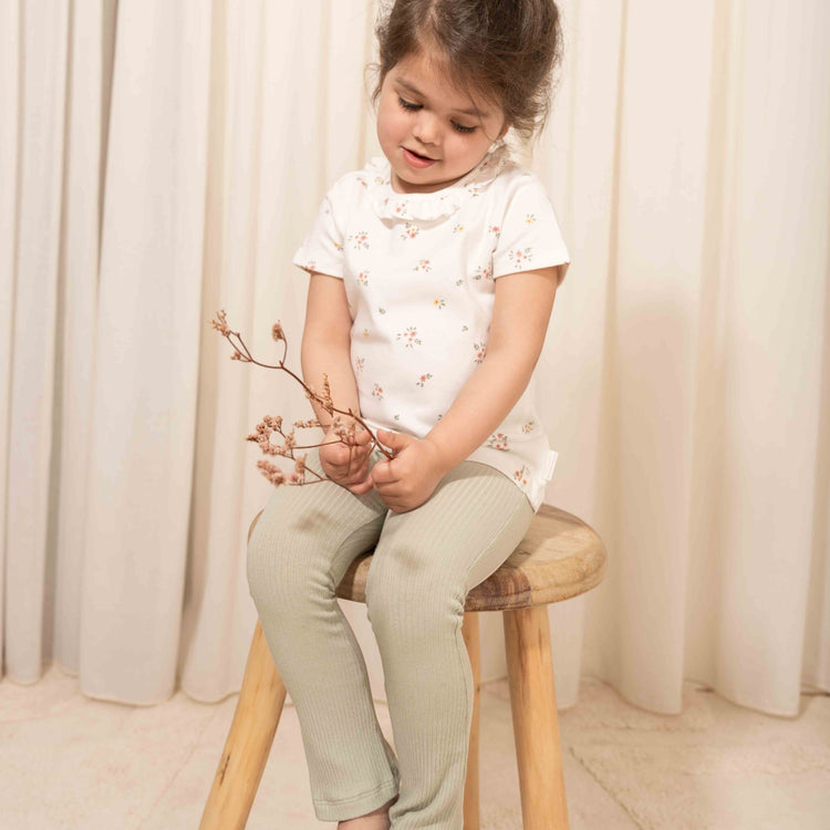 LITTLE DUTCH. Παντελονάκι Rib Grass Green