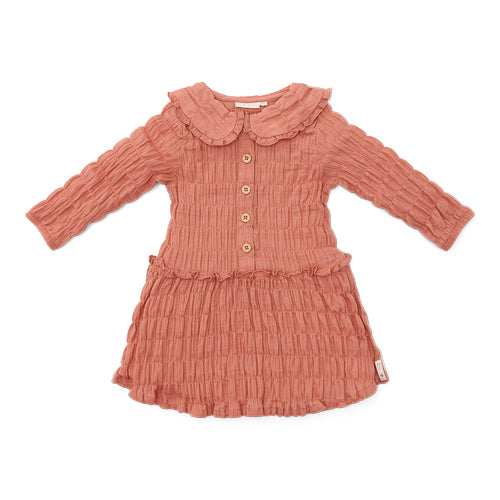 LITTLE DUTCH. Dress long sleeves Rose Pink