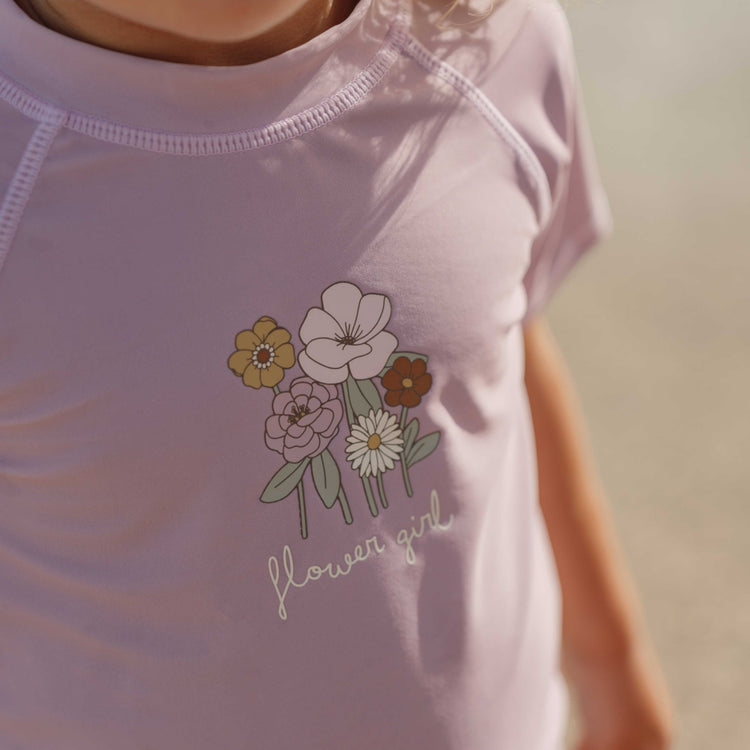 LITTLE DUTCH. Swim T-shirt short sleeves Mauve