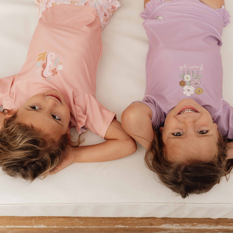 LITTLE DUTCH. Swim T-shirt short sleeves Mauve