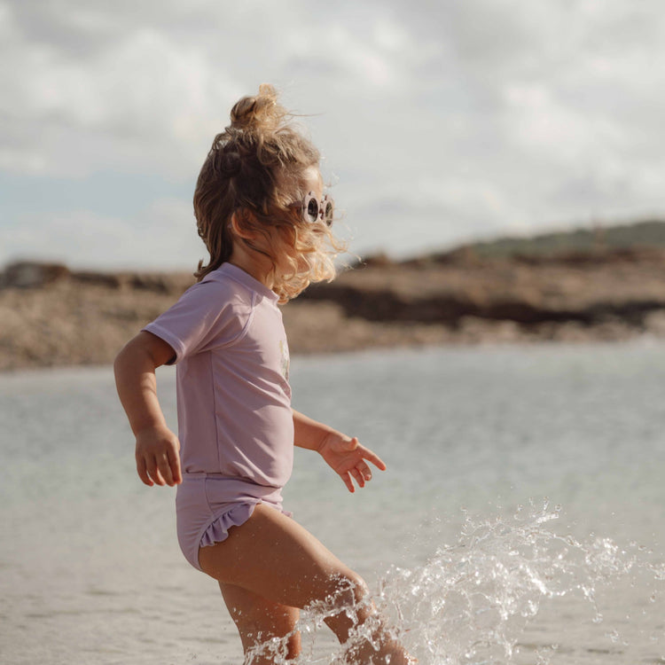 LITTLE DUTCH. Swim T-shirt short sleeves Mauve