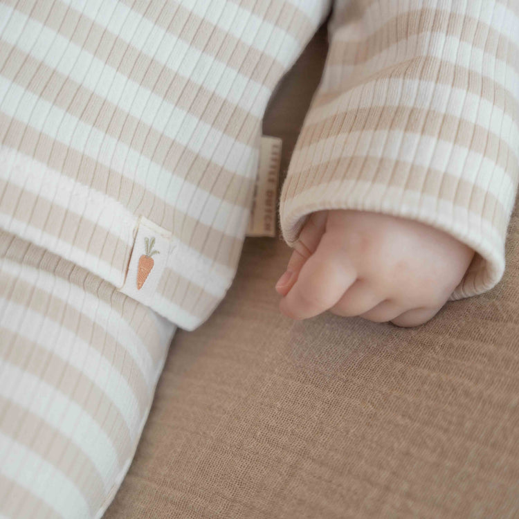 LITTLE DUTCH. T-shirt long sleeves Stripe Sand/White