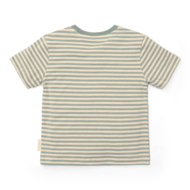 LITTLE DUTCH. T-shirt short sleeves Forest Green Stripe