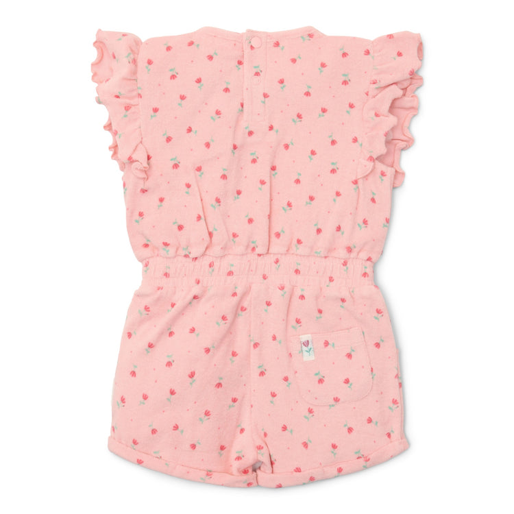 LITTLE DUTCH. Ολόσωμη φόρμα με βολάν Sunny Flowers Pink
