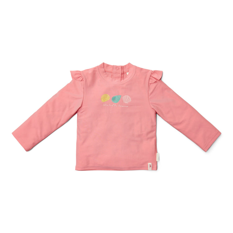 LITTLE DUTCH. Rash guard long sleeves Ocean Treasures Rouge