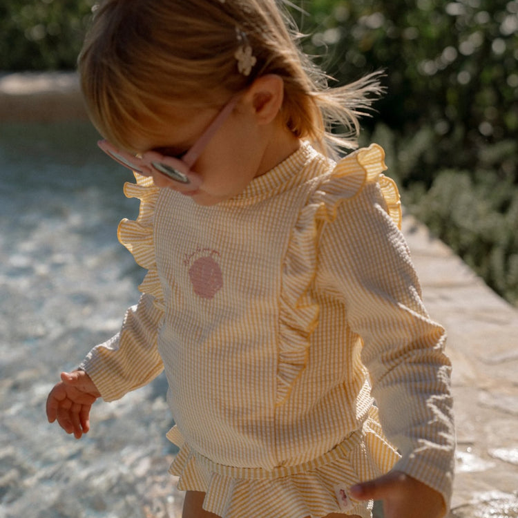 LITTLE DUTCH. Rash guard long sleeves Ocean Treasures Yellow