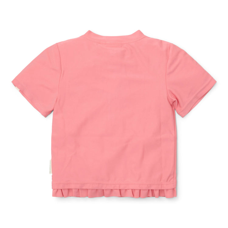 LITTLE DUTCH. Rash guard short sleeves Sunny Flowers Rouge