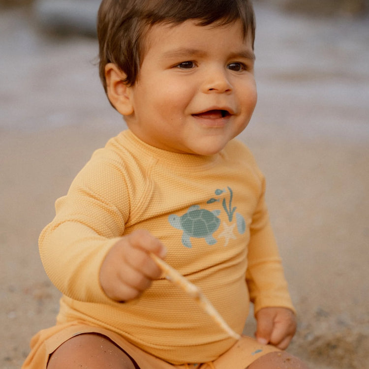 LITTLE DUTCH. Swim trunks - Seashells Sunny Yellow