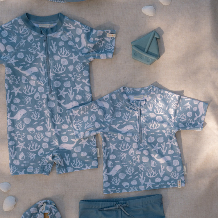 LITTLE DUTCH. Swim shoes Sea Life Ocean Blue