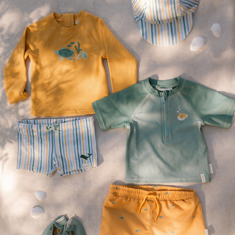 LITTLE DUTCH. Swim shoes Seashells Surf Blue