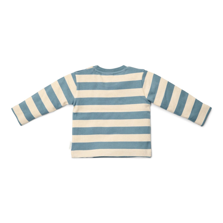 LITTLE DUTCH. Μπλουζάκι μακρυμάνικο Stone Blue Stripe