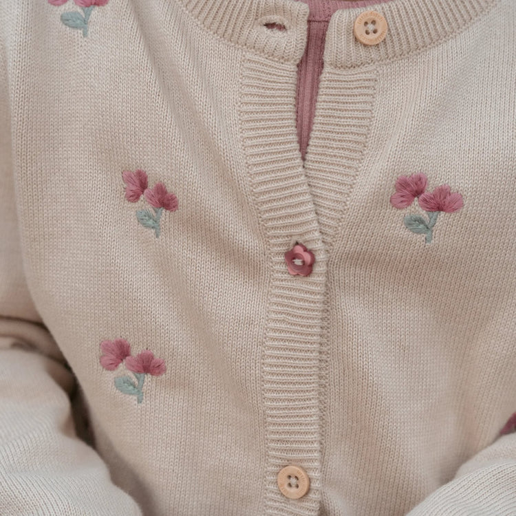 LITTLE DUTCH. Knitted cardigan Sand - 92