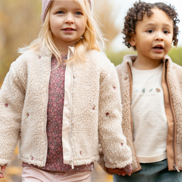 LITTLE DUTCH. Teddy cardigan Taupe