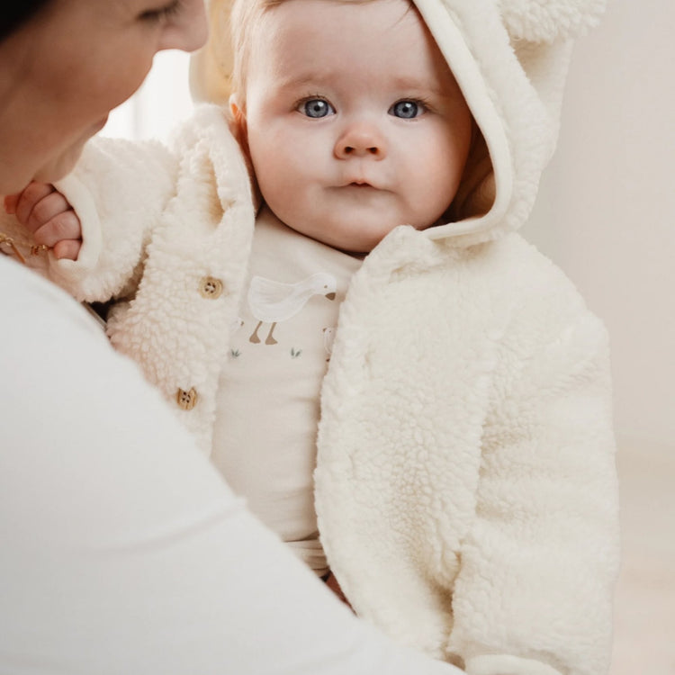 LITTLE DUTCH. Teddy cardigan Off White - 74