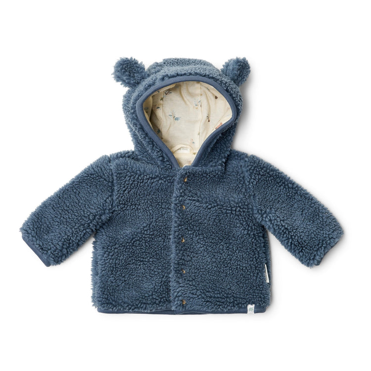 LITTLE DUTCH. Ζακέτα teddy Stone Blue - Νο 68