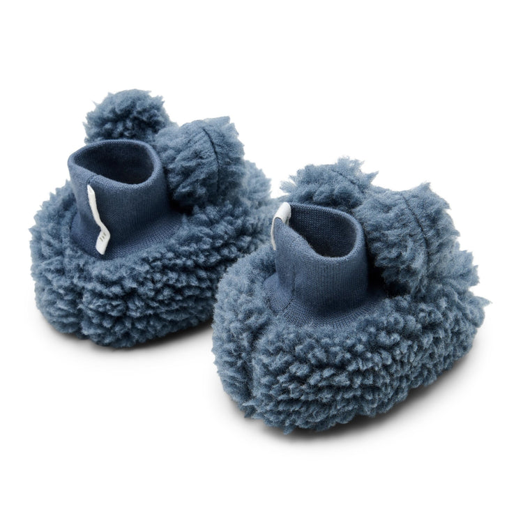 LITTLE DUTCH. Teddy booties Stone Blue - Size 2 (3-9 months)