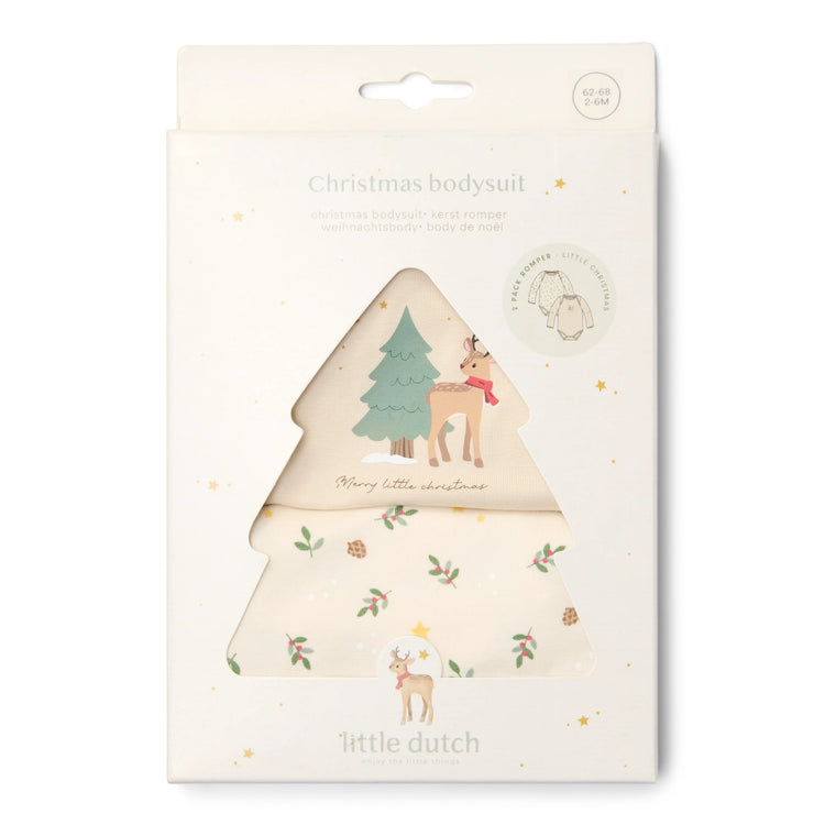 LITTLE DUTCH. Σετ 2 φορμάκια μακρυμάνικα Little Christmas