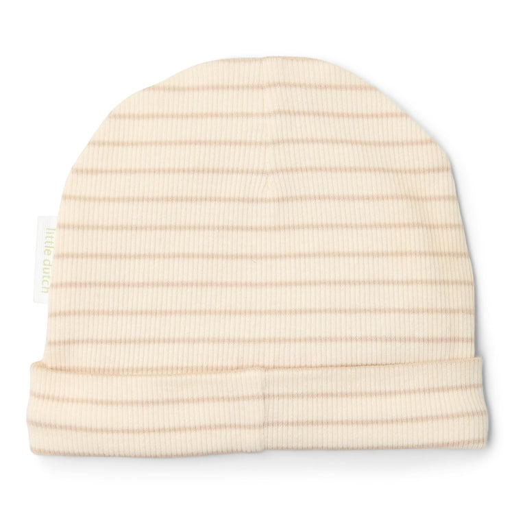 LITTLE DUTCH. Hat Soft Beige Stripe