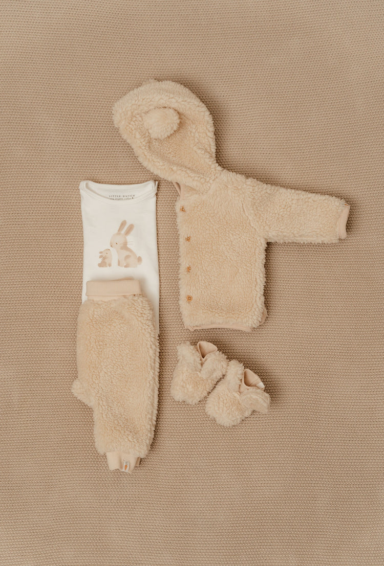 LITTLE DUTCH. Teddy jacket Baby Bunny Sand