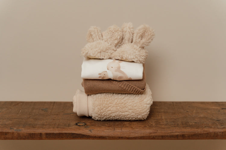 LITTLE DUTCH. Teddy jacket Baby Bunny Sand