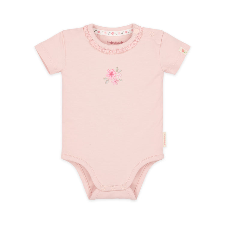 LITTLE DUTCH. Short sleeve bodysuit pink Blossom