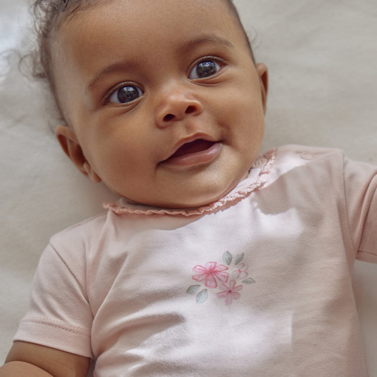 LITTLE DUTCH. Short sleeve bodysuit pink Blossom