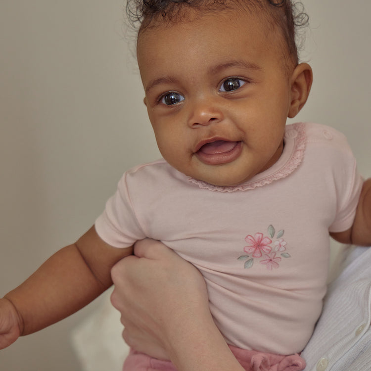 LITTLE DUTCH. Short sleeve bodysuit pink Blossom