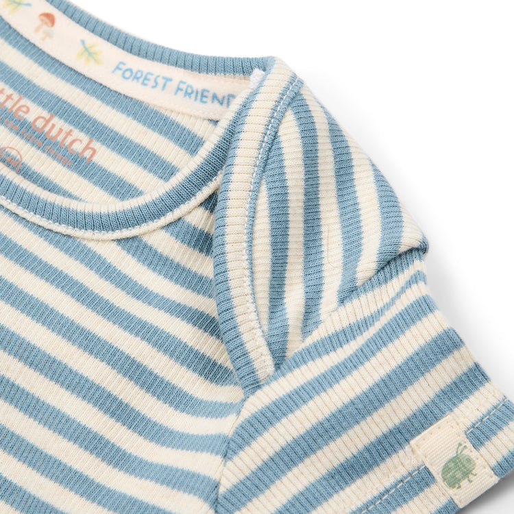 LITTLE DUTCH. Φορμάκι κοντομάνικο μπλε Stone Blue stripe