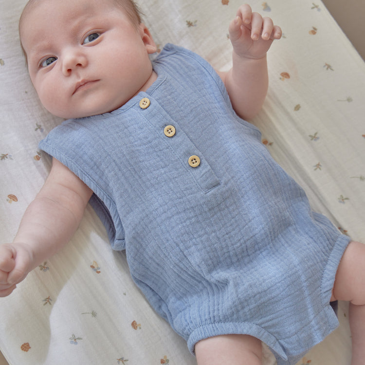 LITTLE DUTCH. Sleeveless bodysuit blue Stone Blue