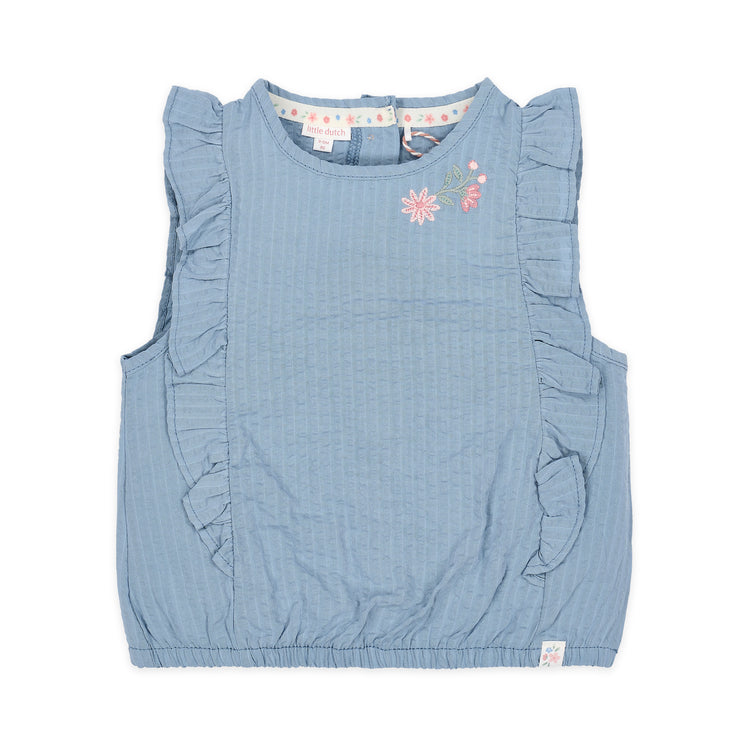 LITTLE DUTCH. T-shirt sleeveless Denim Blue