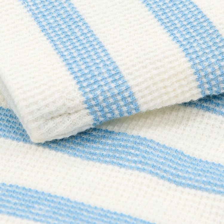 LITTLE DUTCH. T-shirt long sleeves Steel Blue stripe