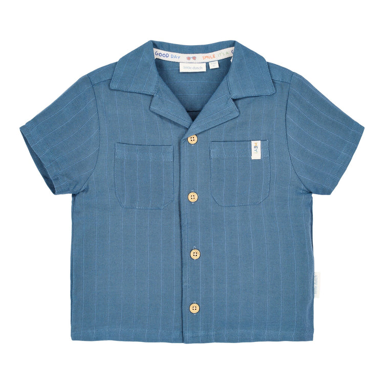 LITTLE DUTCH. Blouse short sleeves Indigo