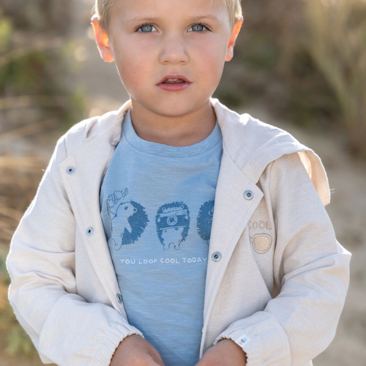 LITTLE DUTCH. Hooded cardigan Sand - 92