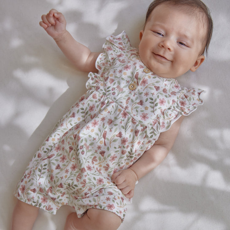 LITTLE DUTCH. Short dungaree white Fairy Wonders