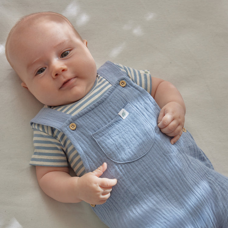 LITTLE DUTCH. Σαλοπέτα κοντή μπλε Stone Blue