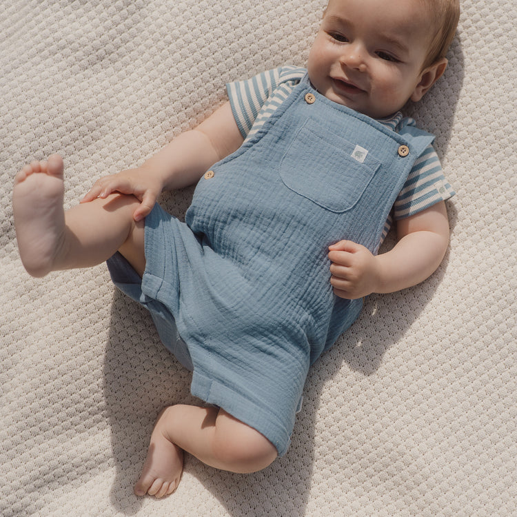 LITTLE DUTCH. Σαλοπέτα κοντή μπλε Stone Blue
