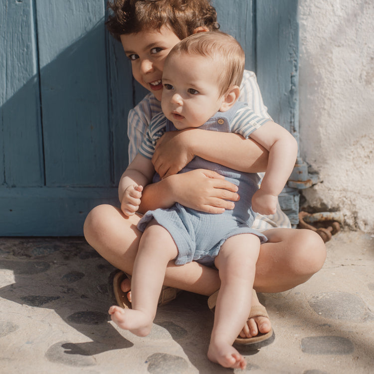 LITTLE DUTCH. Σαλοπέτα κοντή μπλε Stone Blue