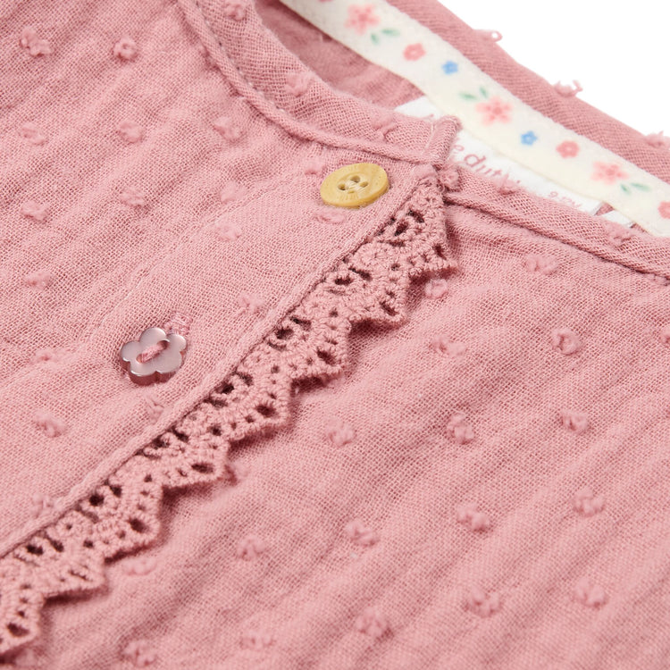 LITTLE DUTCH. Dress long sleeves Pink Blush
