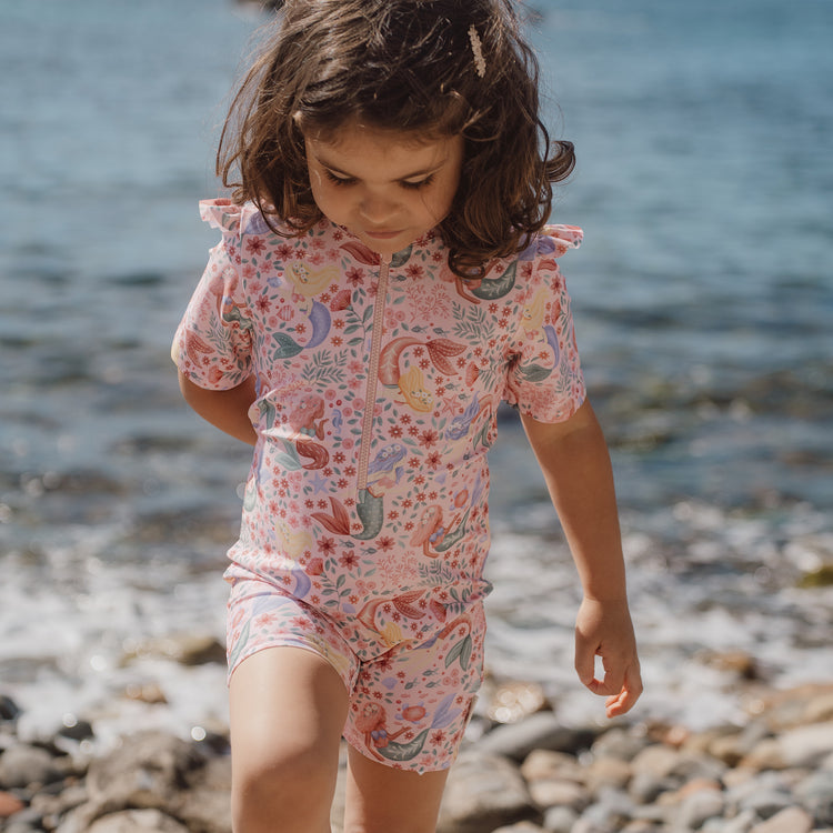 LITTLE DUTCH. Ολόσωμο κοντομάνικο μαγιό Dreamy Mermaid