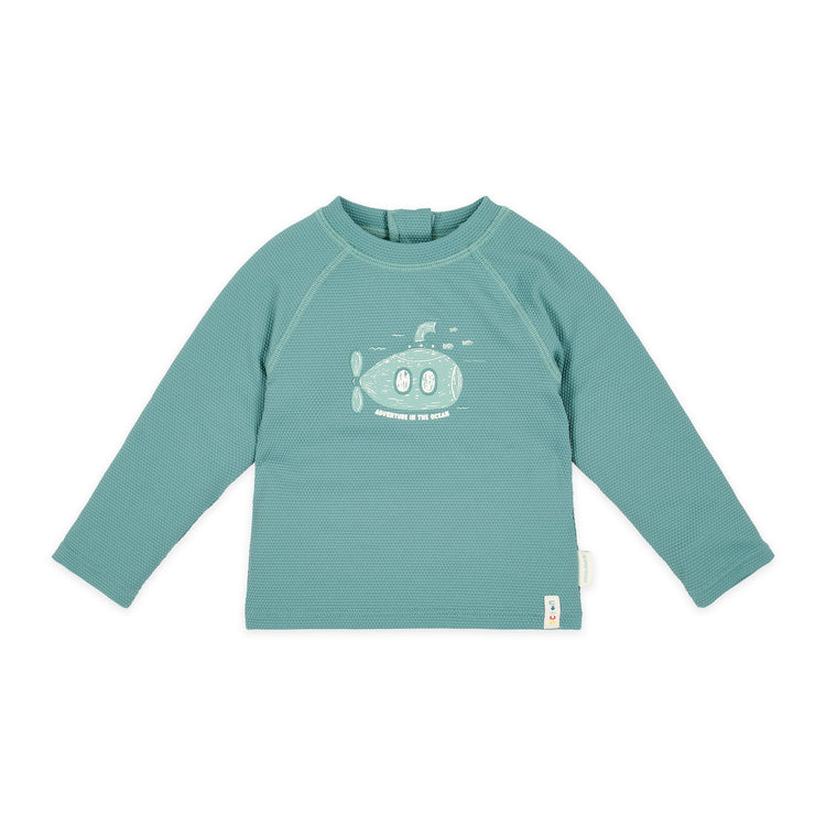 LITTLE DUTCH. Μπλουζάκι μακρυμάνικο με προστασία UV Ocean Green