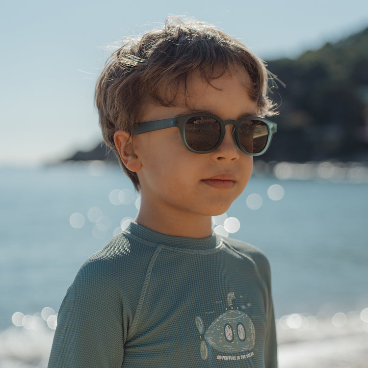 LITTLE DUTCH. Μπλουζάκι μακρυμάνικο με προστασία UV Ocean Green