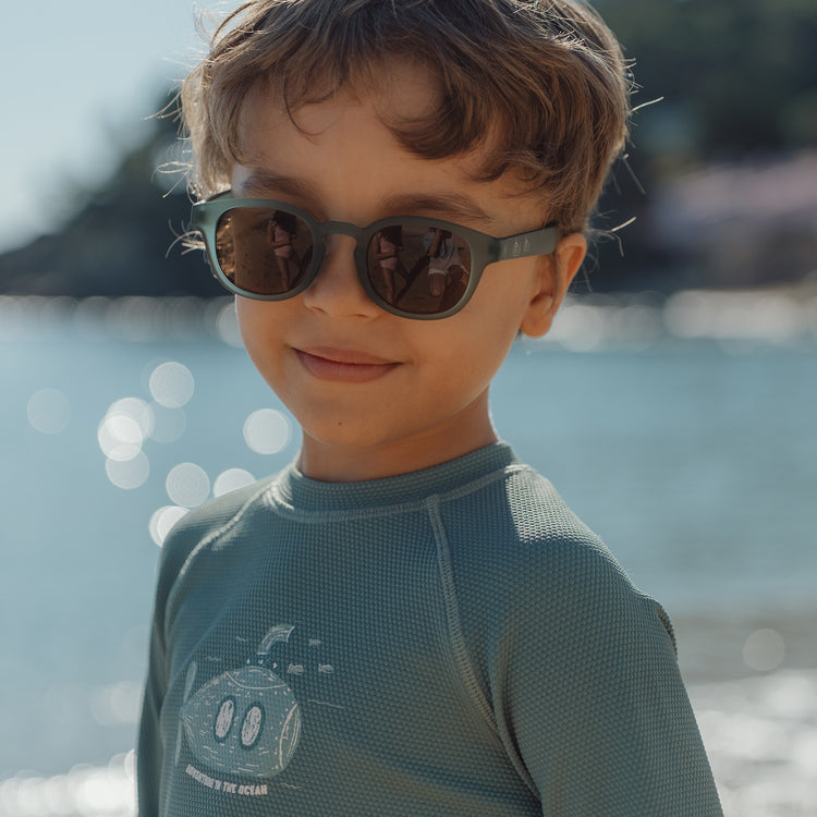 LITTLE DUTCH. Μπλουζάκι μακρυμάνικο με προστασία UV Ocean Green