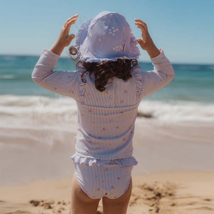 LITTLE DUTCH. Long Sleeve Swim Shirt Dreamy Stripes
