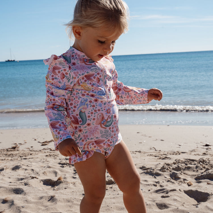 LITTLE DUTCH. Long-Sleeve Swim Shirt and Bottoms Dreamy Mermaid